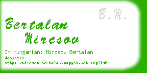 bertalan mircsov business card